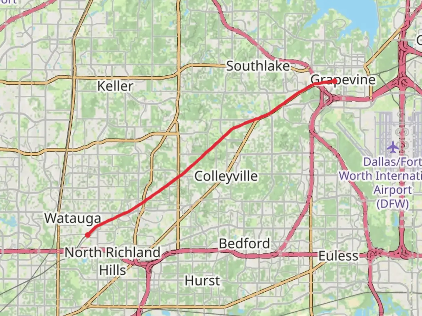 An image depicting the trail Cottonbelt Trail and its surrounding area.