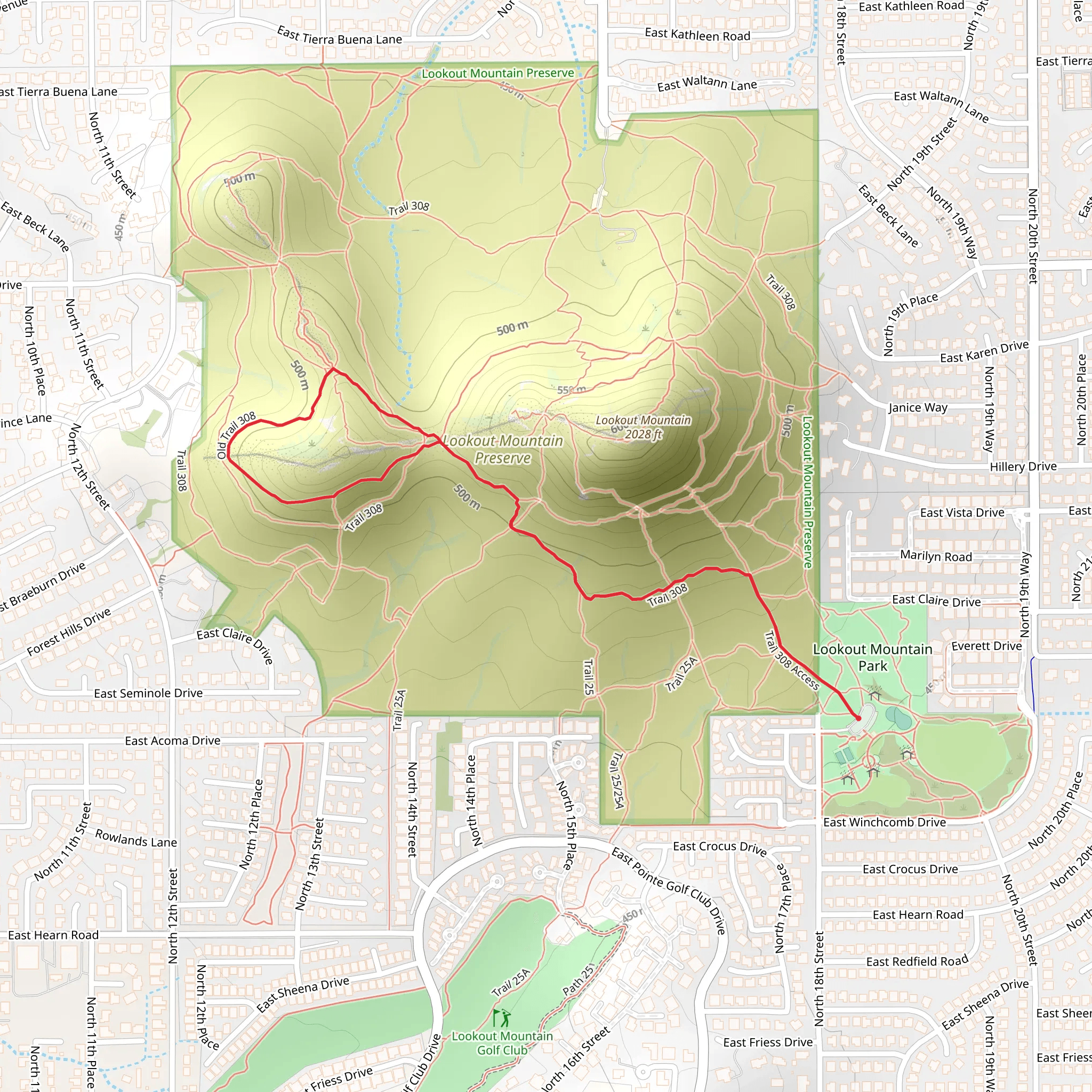 Trail 308 mobile static map