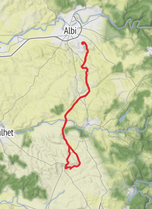 Albi-Lautrec par voie verte  mobile static map