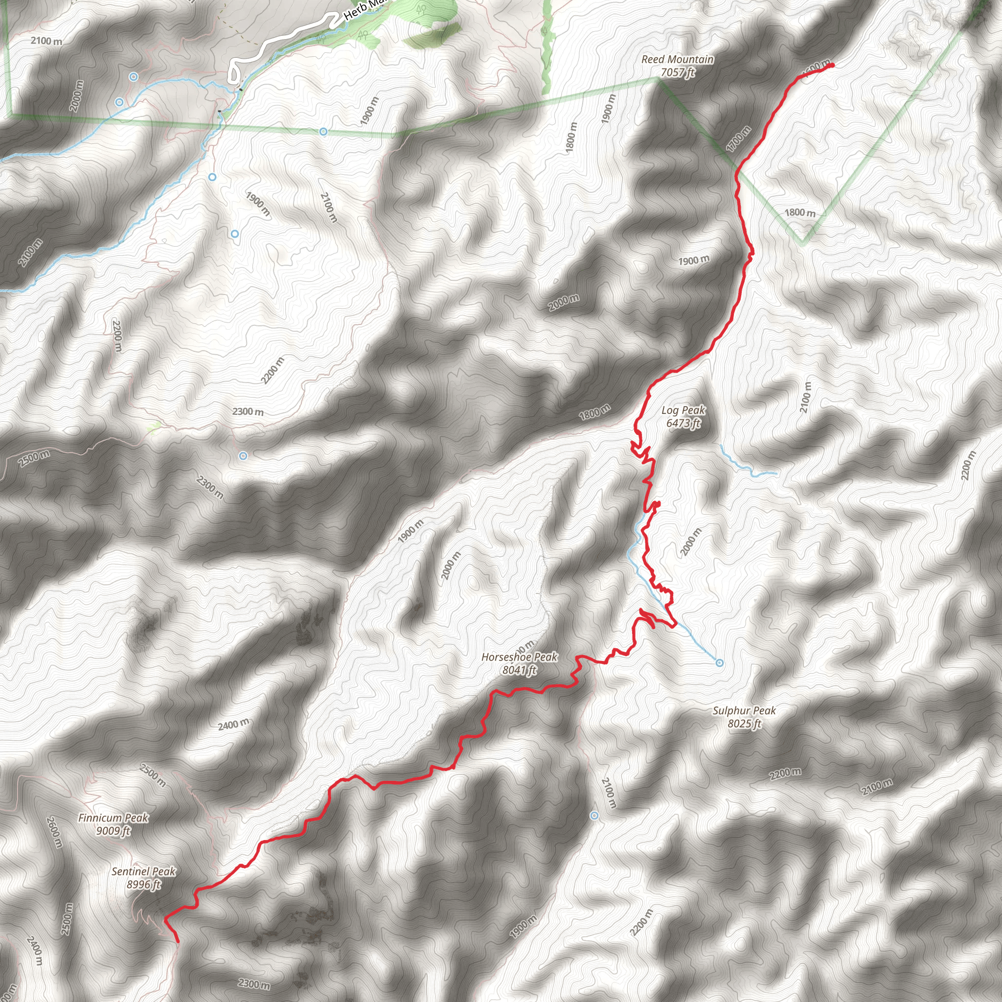 Sky Islands Traverse and Horseshoe Ridge Trail mobile static map