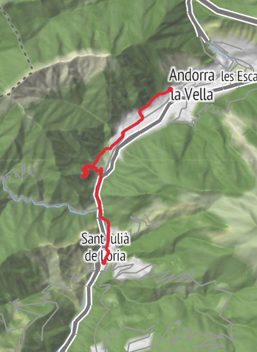 Andorra -> St Julià (pujant al Roc de la Margineda) mobile static map
