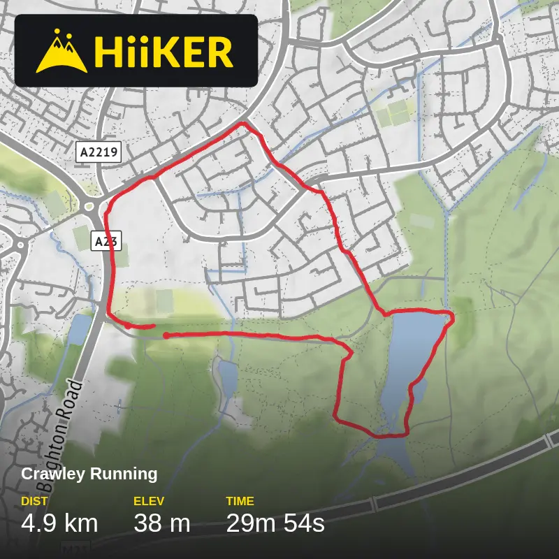 A map preview of the recording 💯 % Road Run.