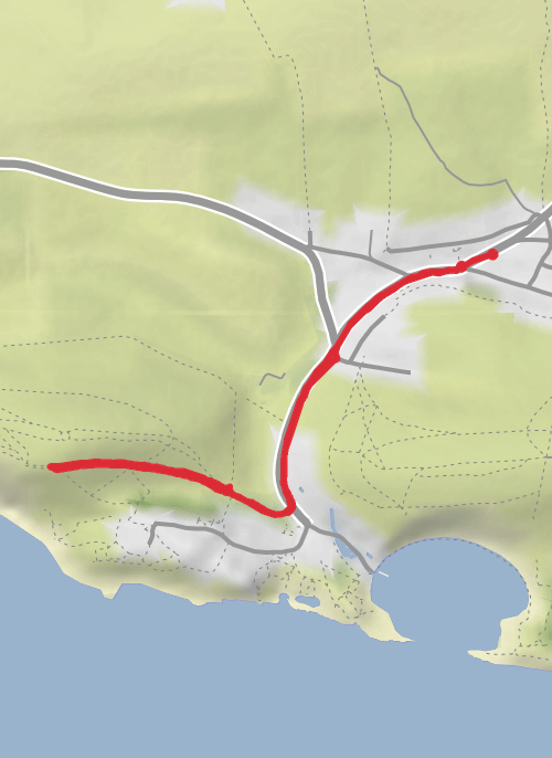 Purbeck Hike - 2,000m mobile static map