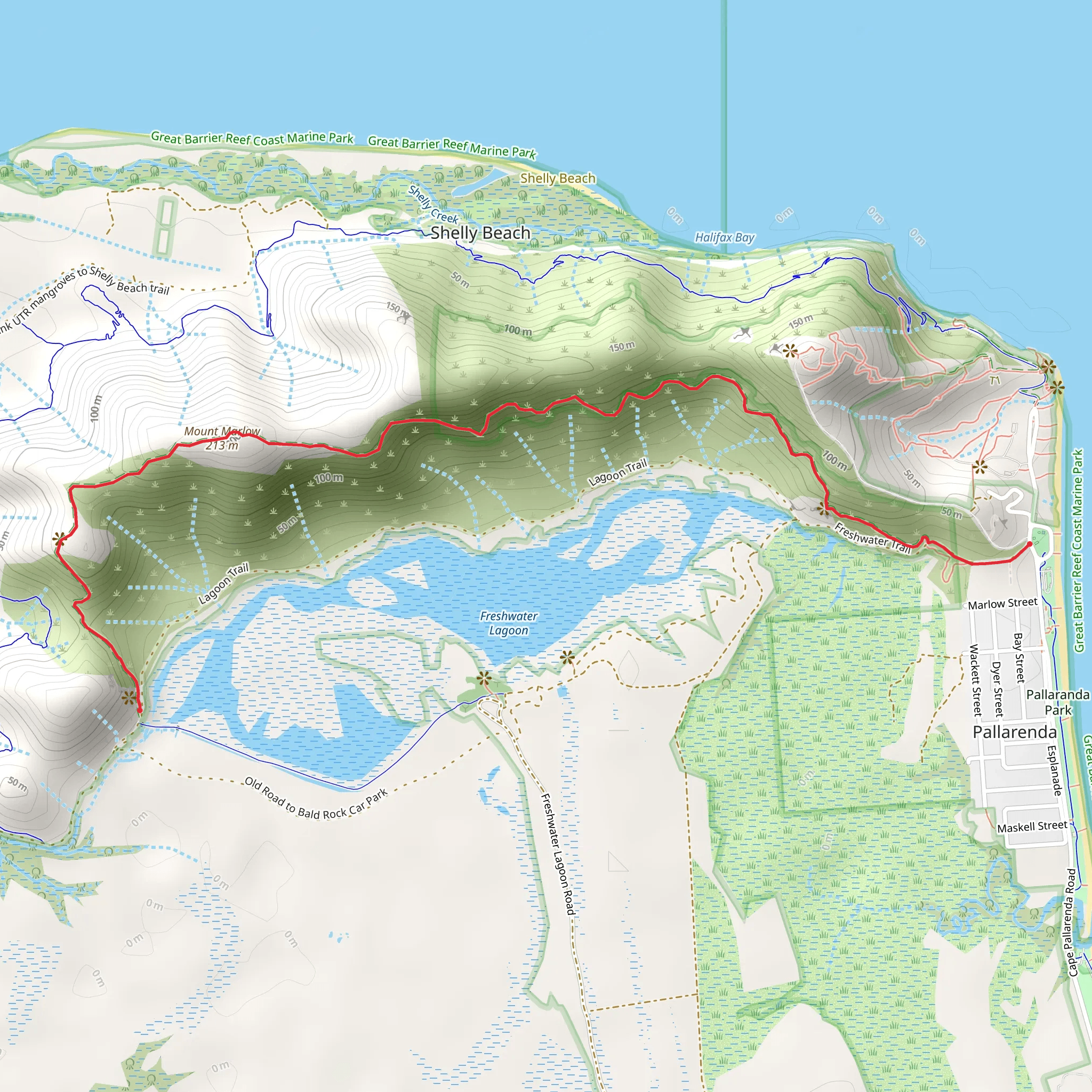Many Peaks Track mobile static map