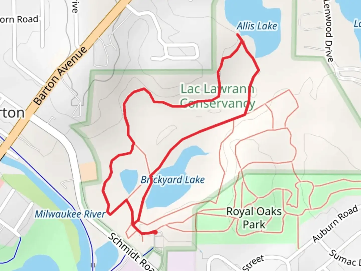 An image depicting the trail Turtle Pond and Alis Lake Loop and its surrounding area.