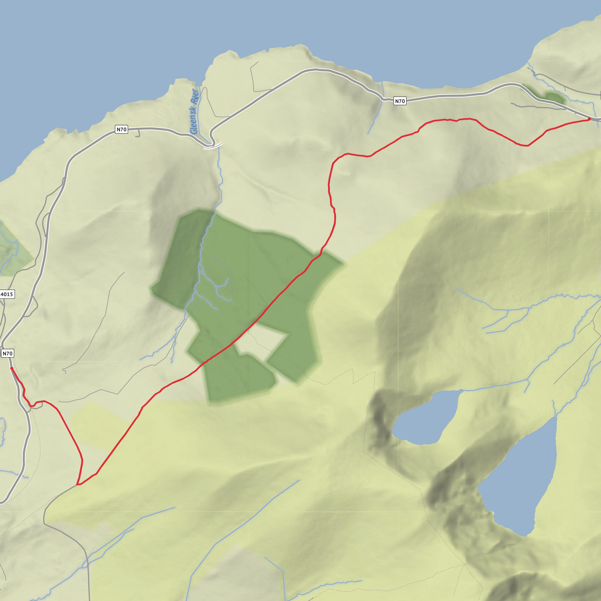 KW Kells to Kilkeehagh via The Kerry Way mobile static map