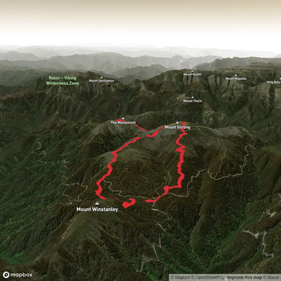 An image depicting the trail Mt Stirling Summit Loop Trail and its surrounding area.