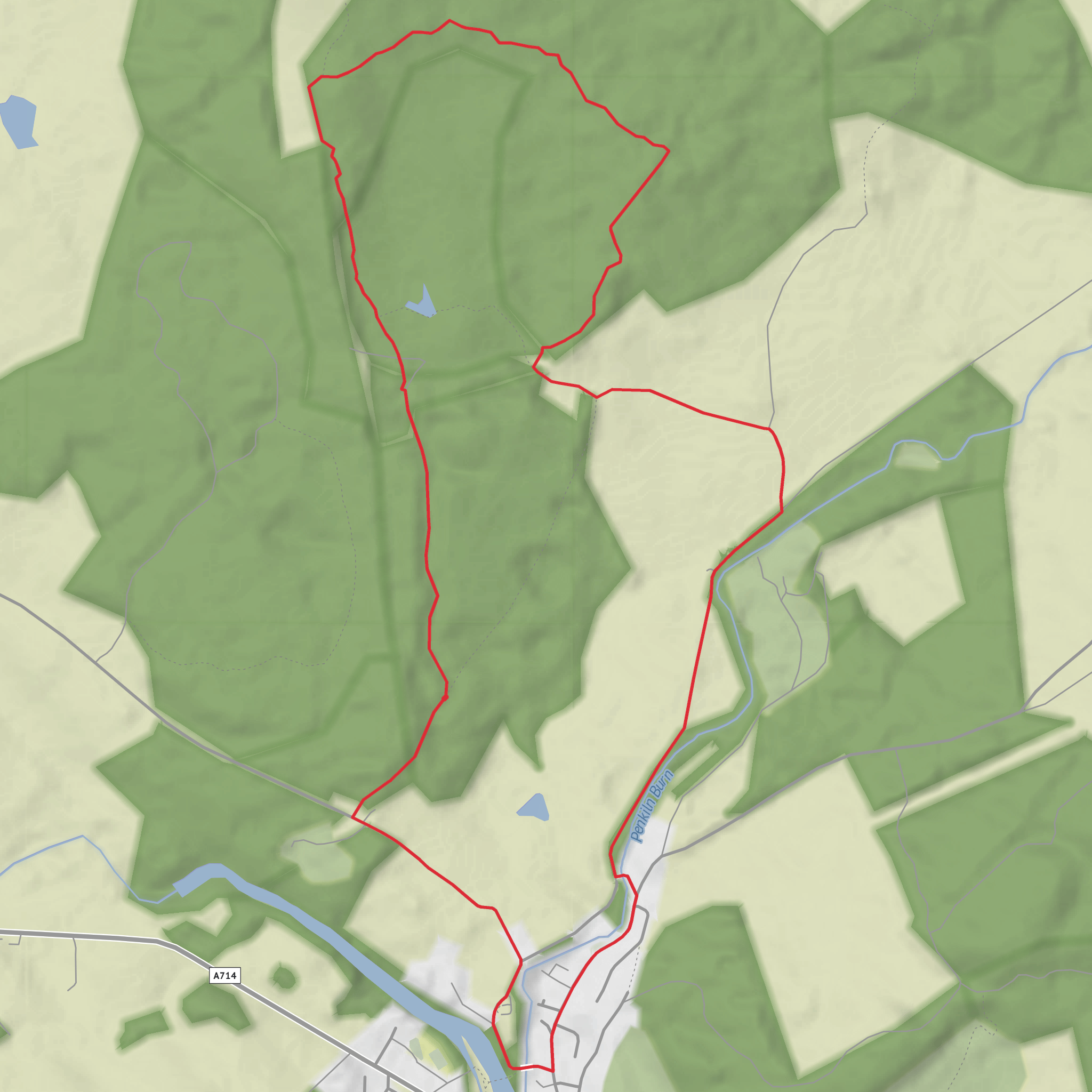 Cluchrie Wood and Knockman Wood Loop mobile static map