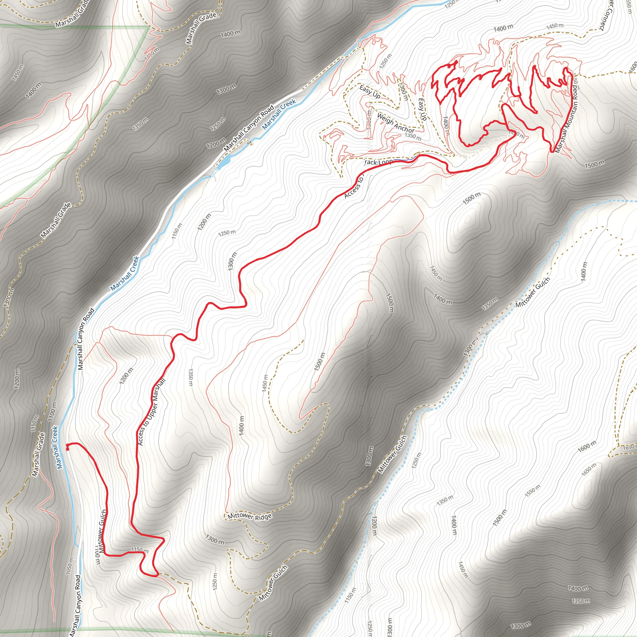 Marshall Mountain Walk mobile static map