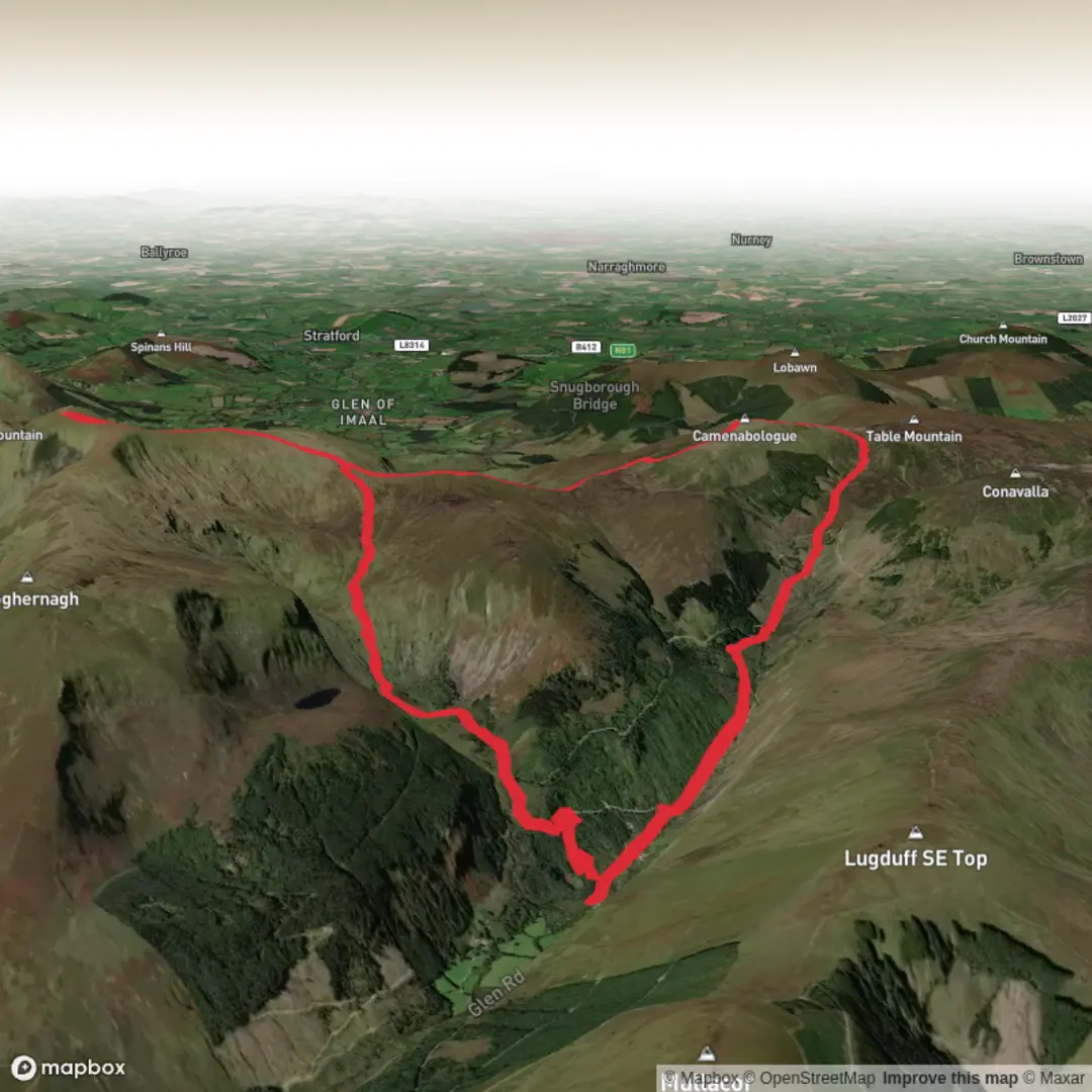 An image depicting the trail Forge the Peak and its surrounding area.