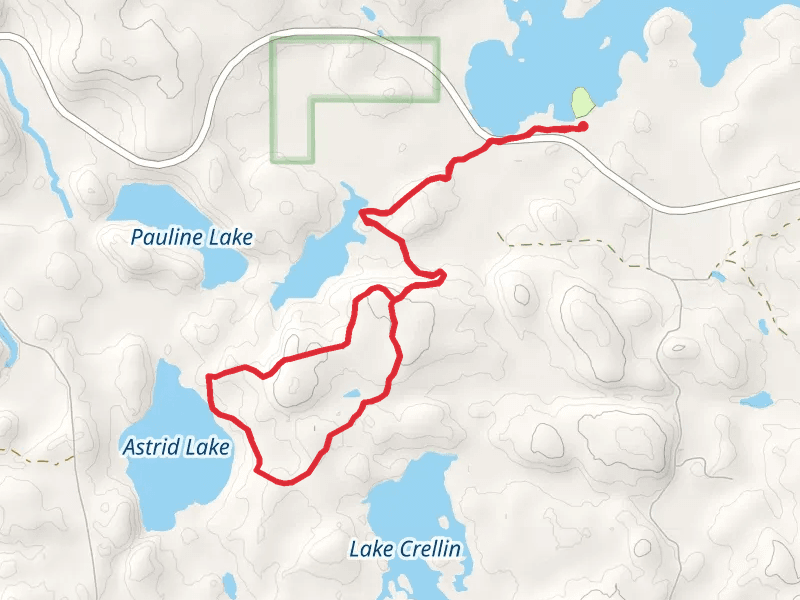 Astrid Lake and Nigh Lake via Astrid Trail