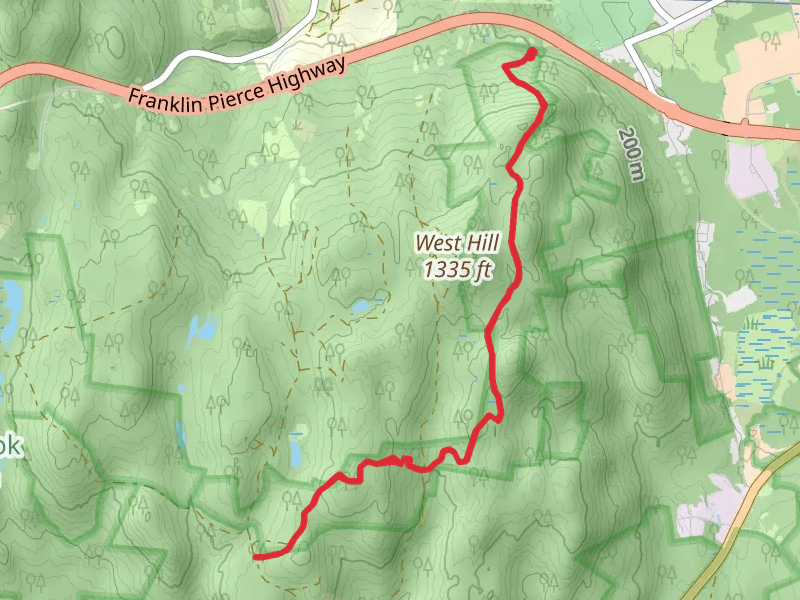 Red Diamond Trail and Wantastiquet-Monadnock Trail