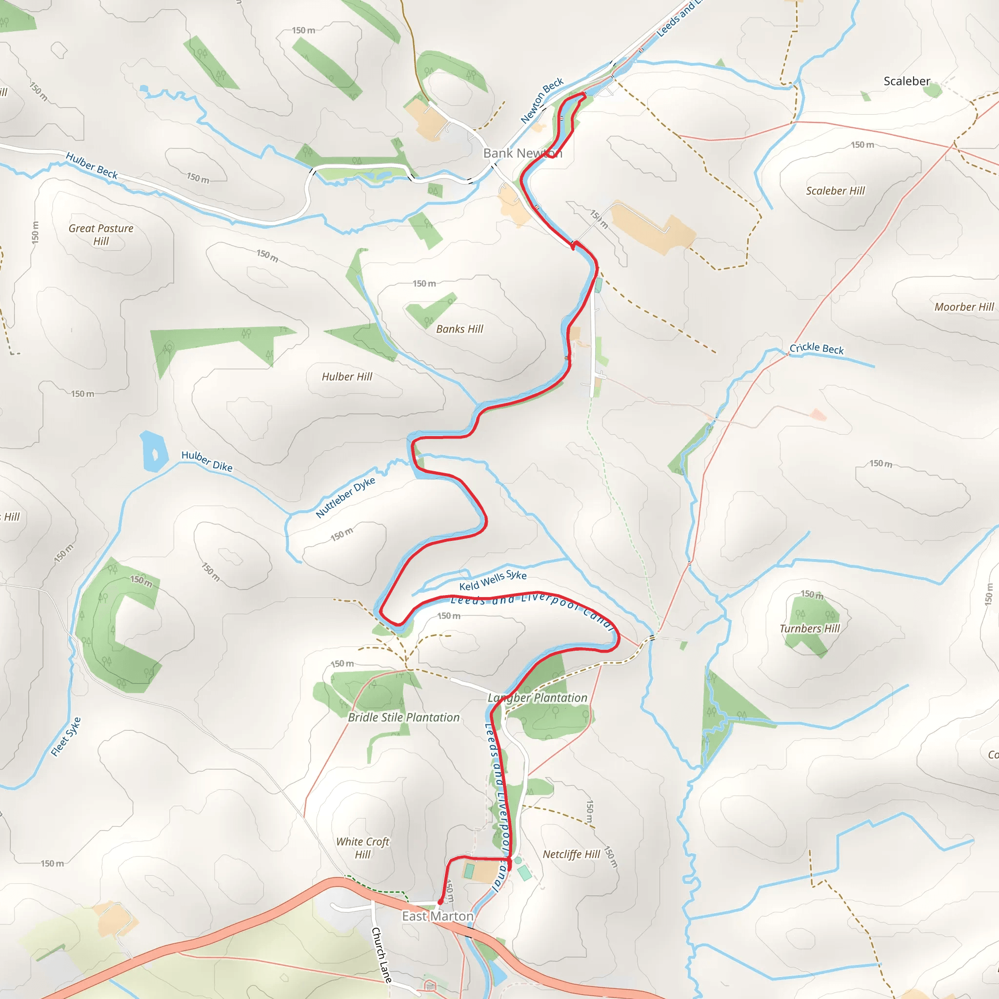 Bank Newton and Kelds Well Suke Walk mobile static map