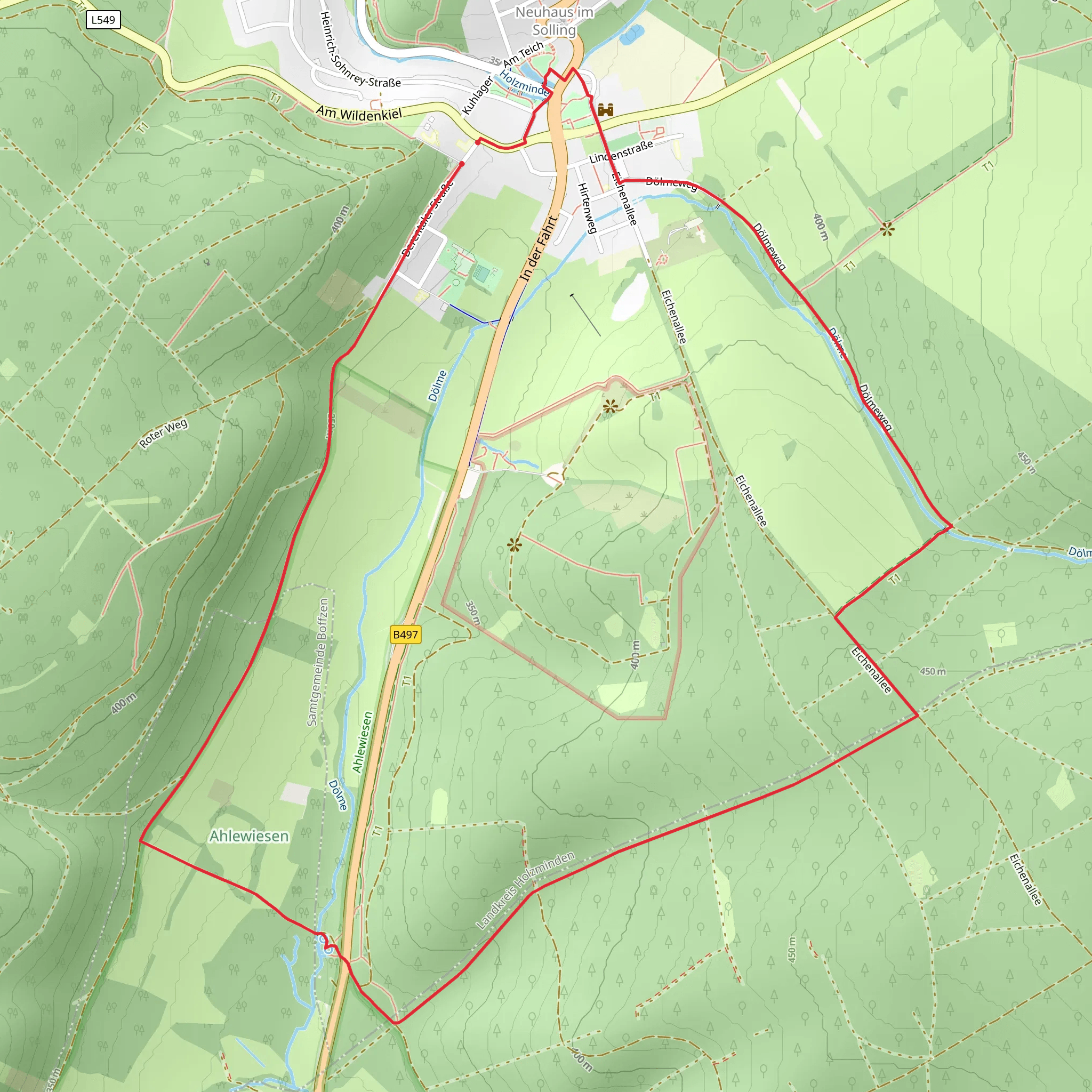Eichenallee and Trakehnerweg Loop mobile static map