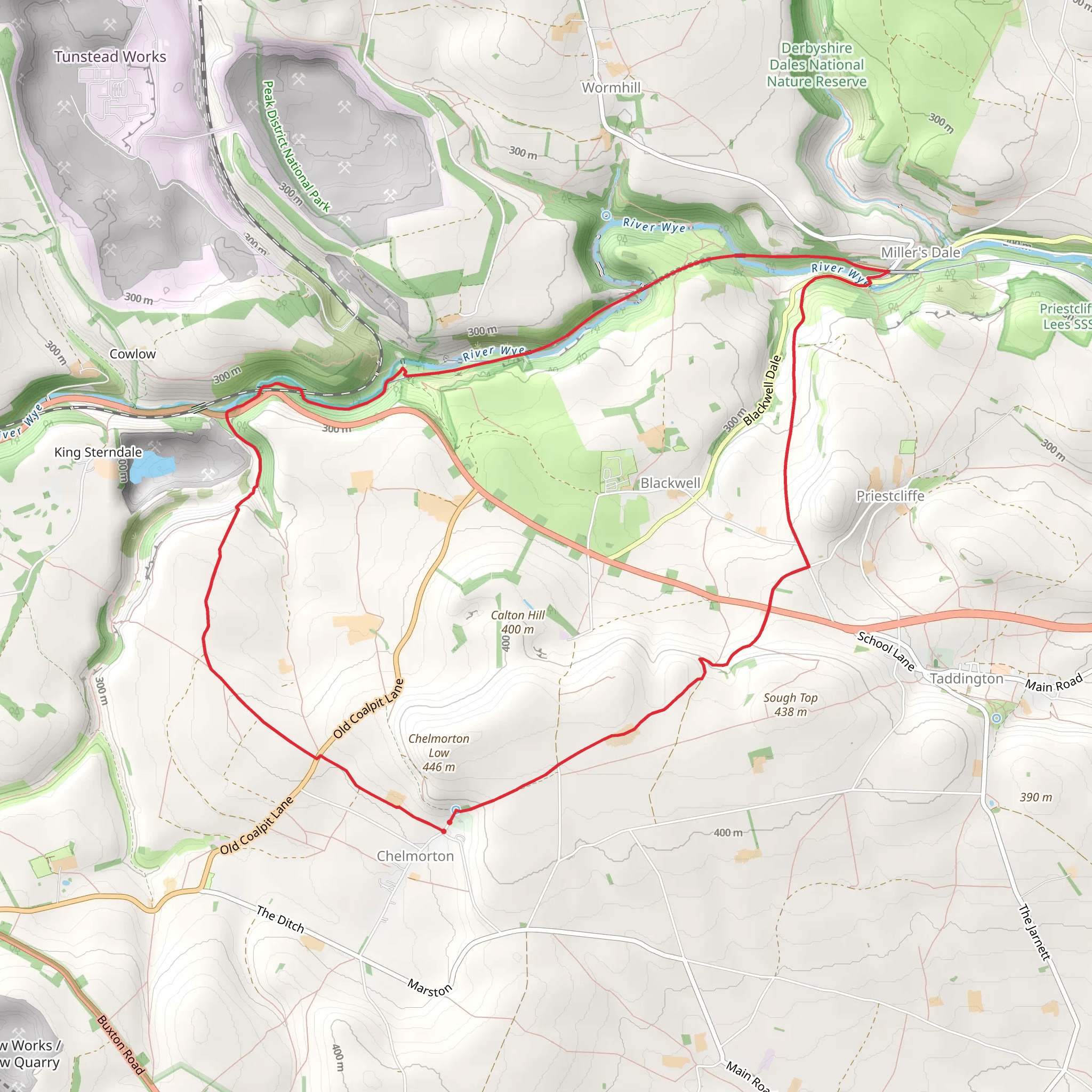 Chelmorton and The Monsal Trail mobile static map