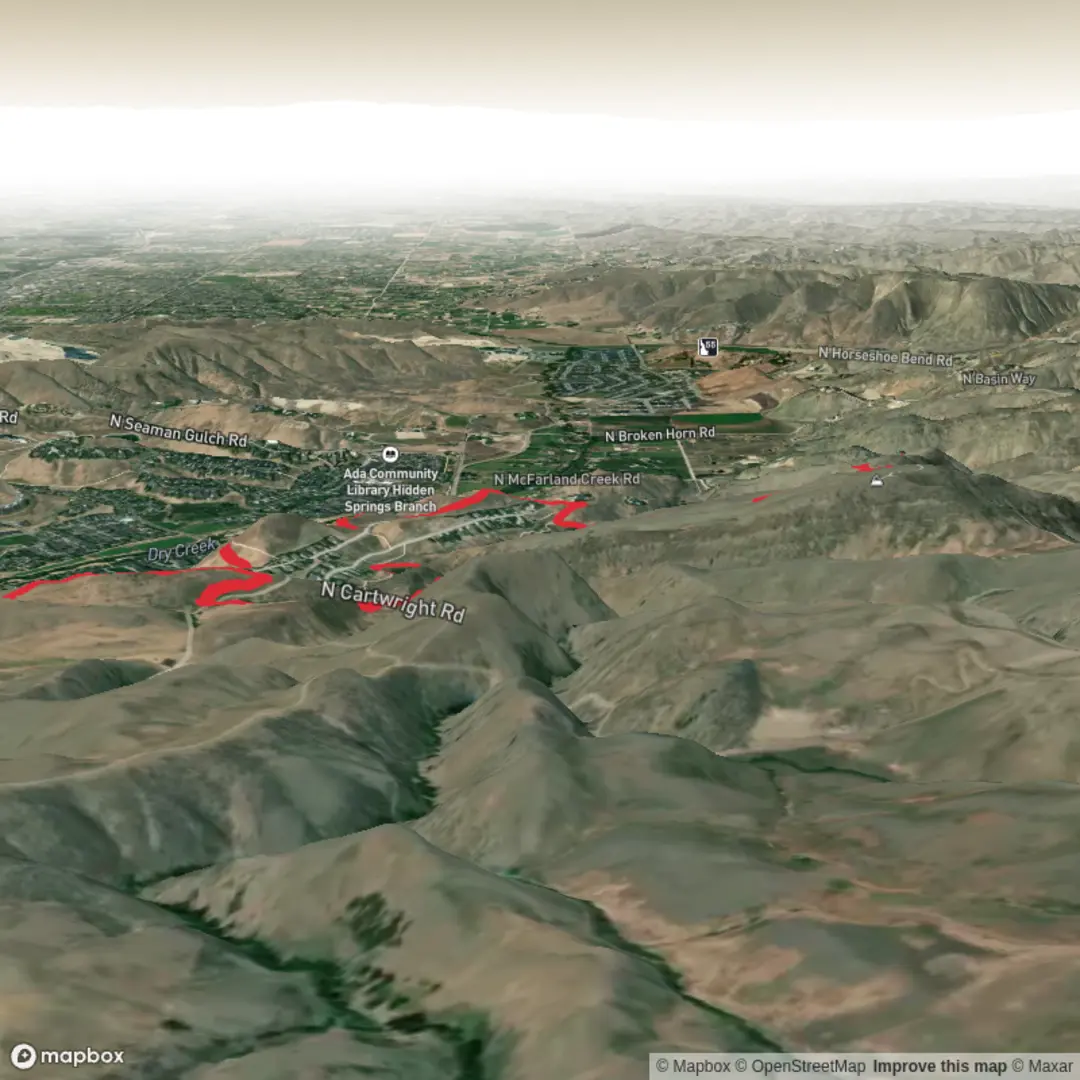 An image depicting the trail Chukar Butte, Currant Creek, Red Tail Trail - Bitterbrush and its surrounding area.