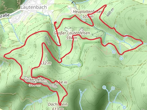 Rockertfelsen, Lautenfelsen and Heuplattenfelsen Loop