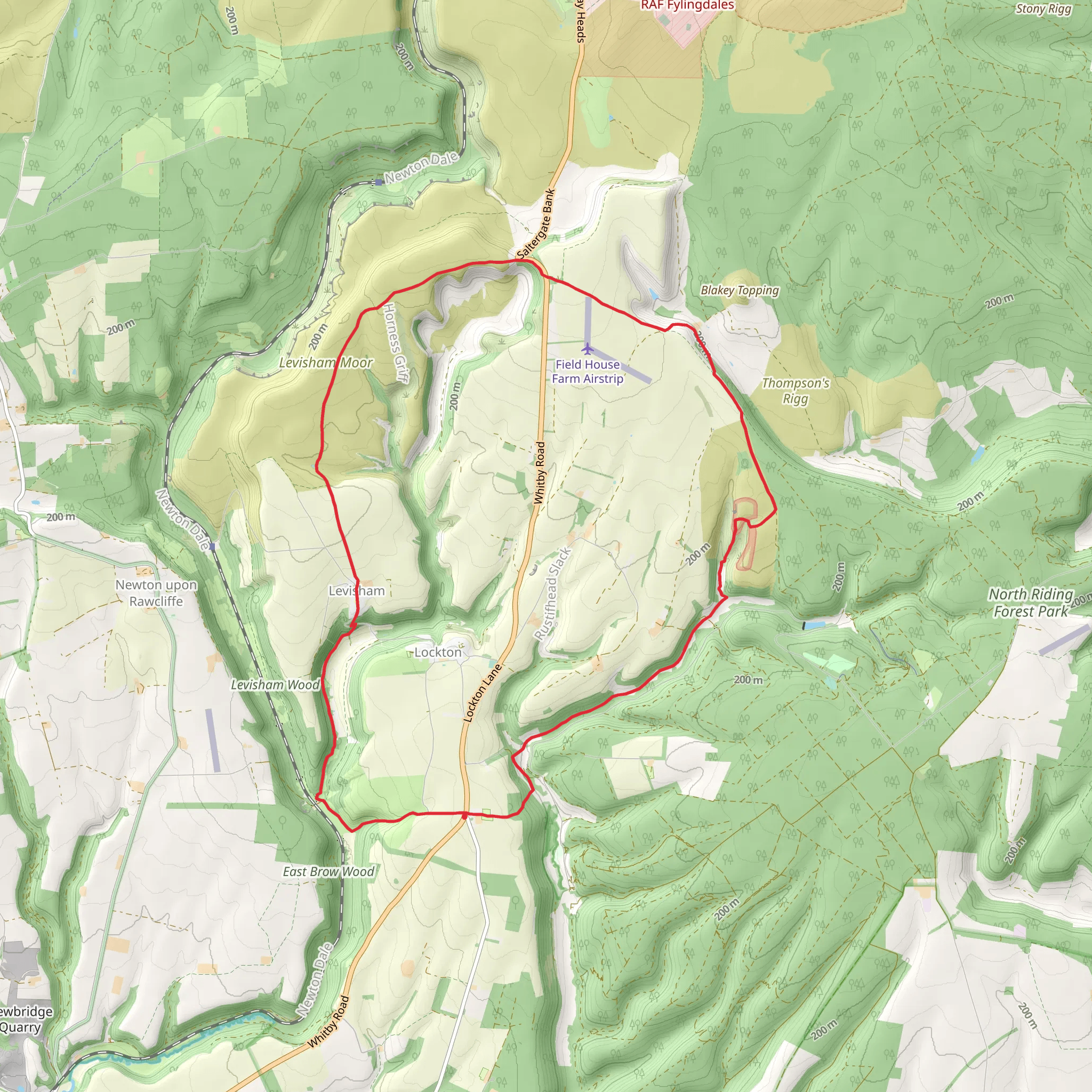 Fox and Rabbit - Stain Dale - Bridestones - Hole of Horcum - Levisham Moor and Cross Dale mobile static map