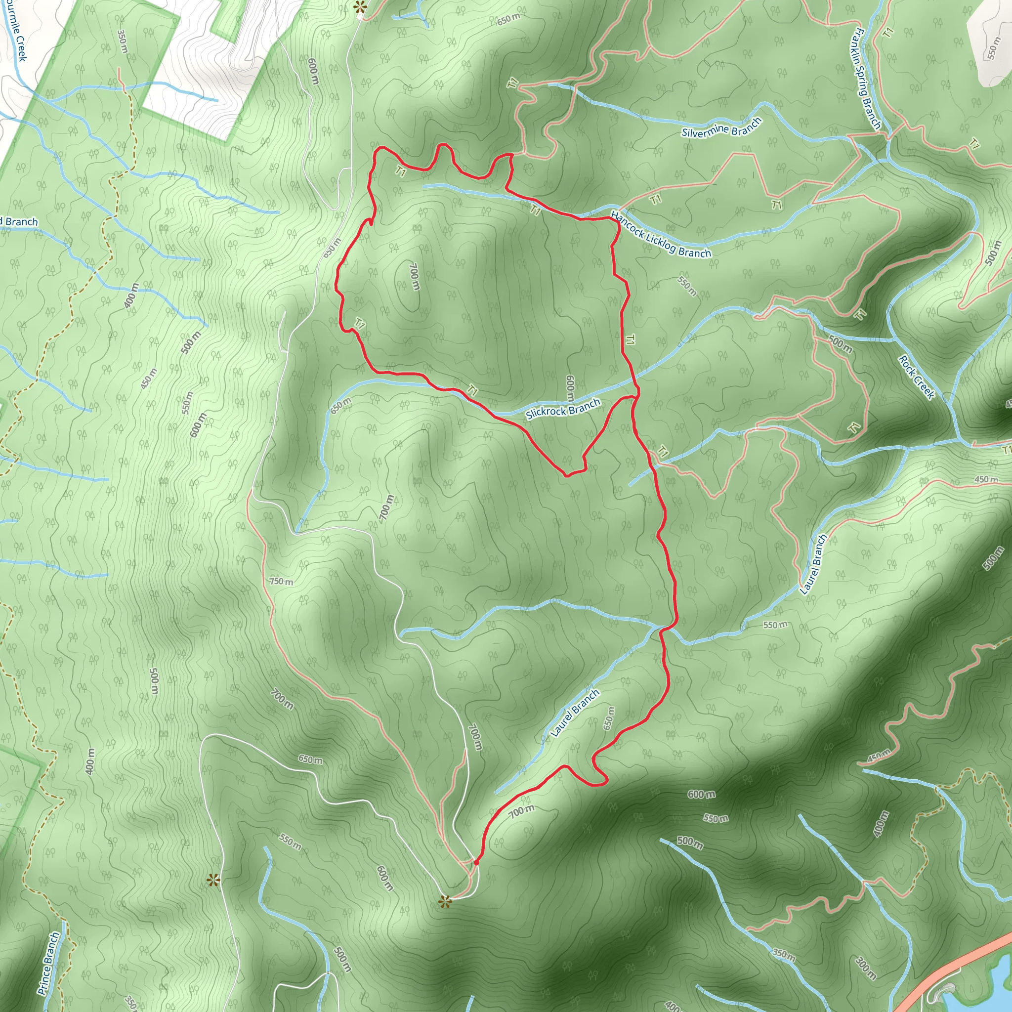Silk Rock Hancock Loop mobile static map