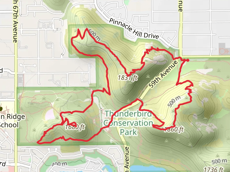 Thunderbird Conservation Park - H 1 to 4 Loop