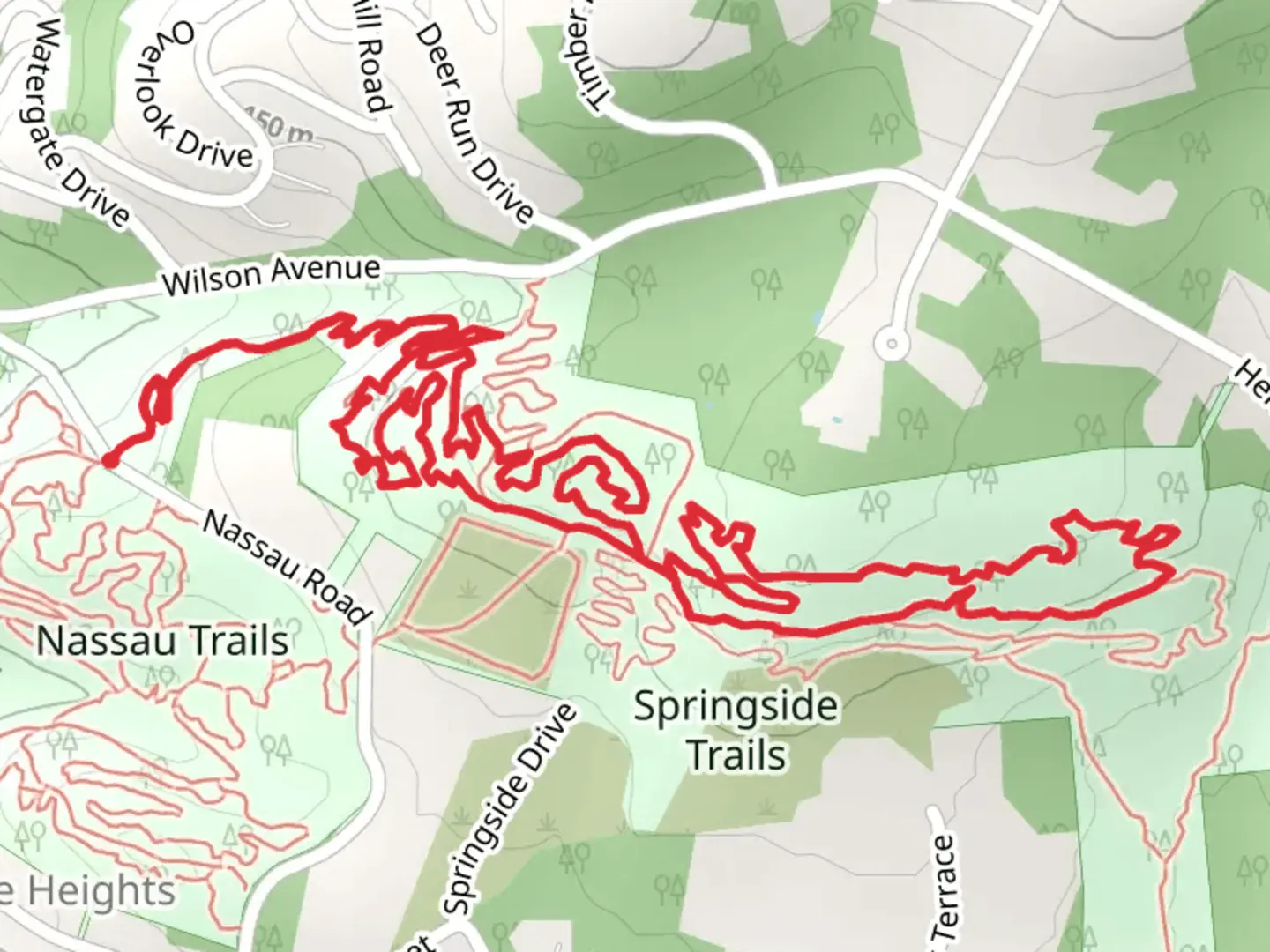An image depicting the trail The Lost Bike Loop and its surrounding area.