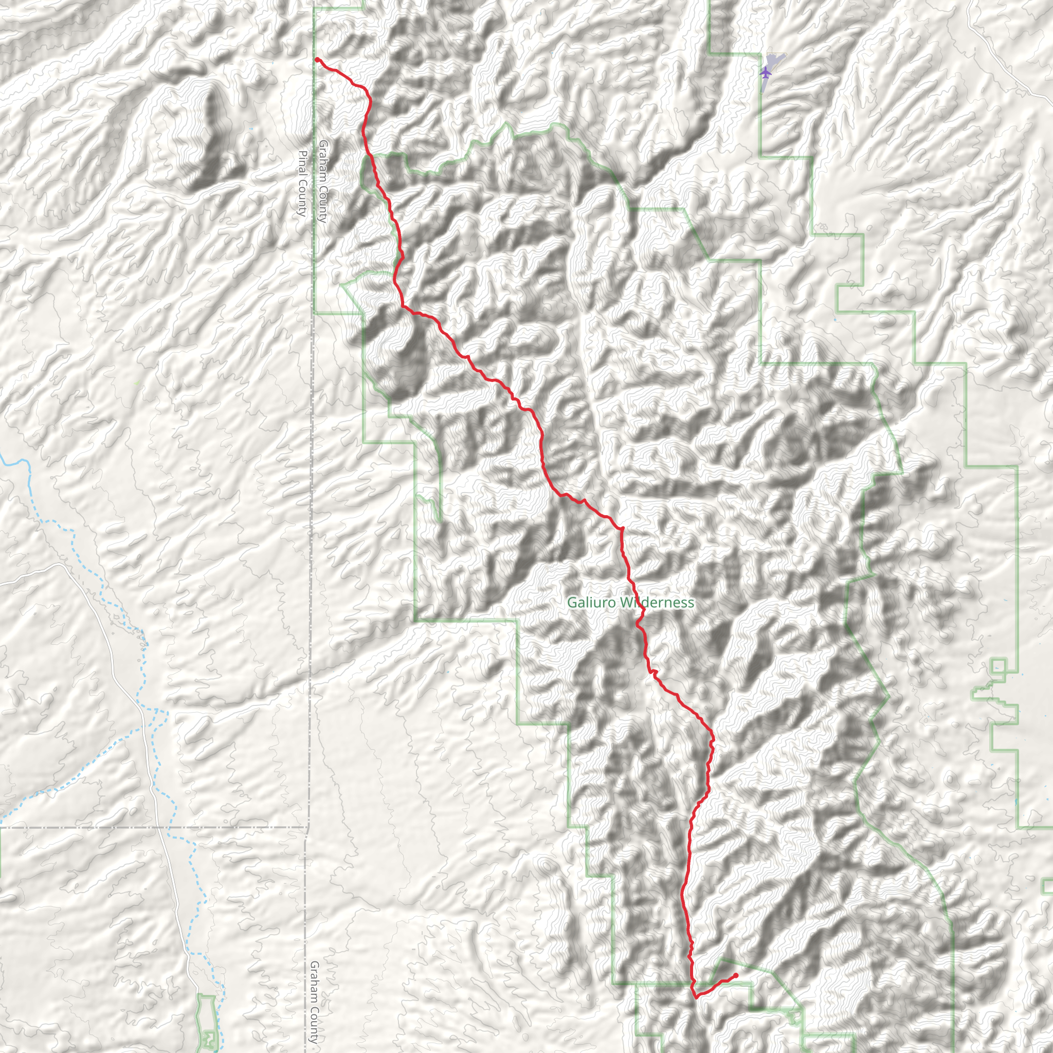 West Divide Trail mobile static map