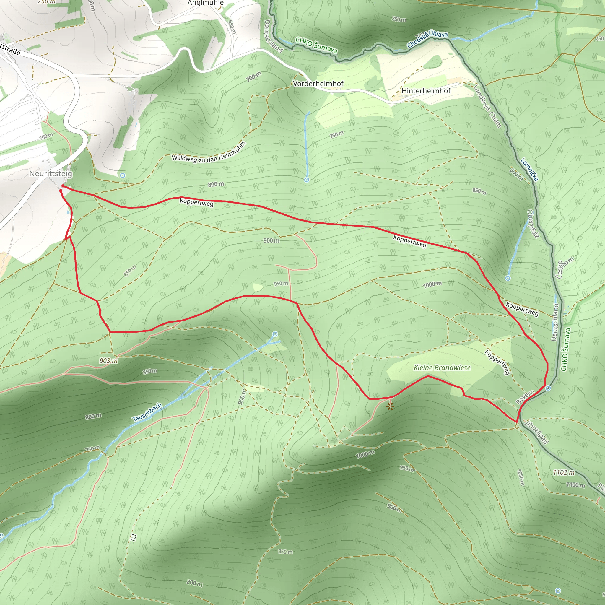 Wasserscheidenweg Loop mobile static map