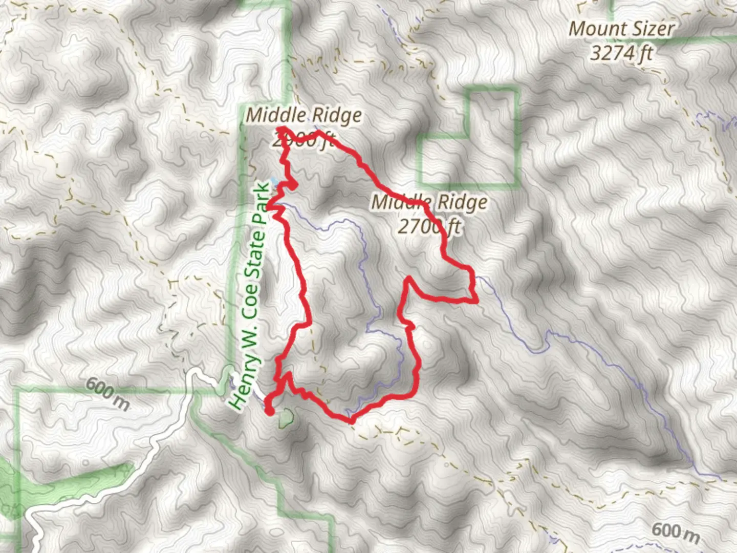 Monument, Middle Ridge and Fish Loop Trail | Santa Clara County | Cali