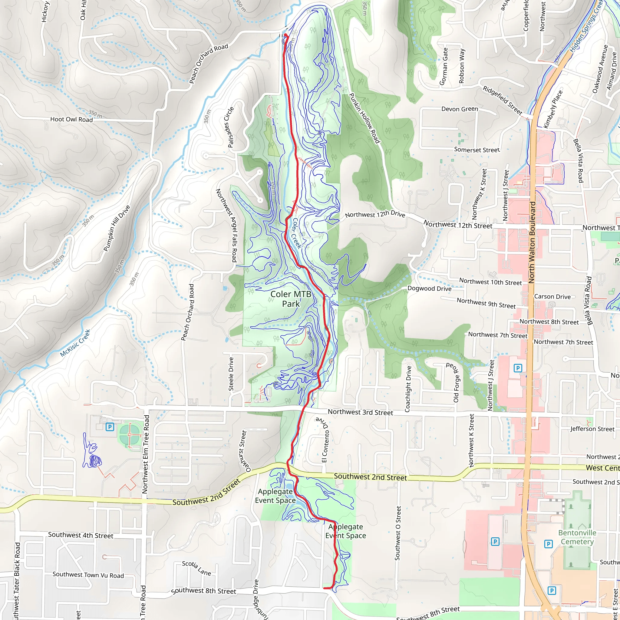 Appleblossom Trail mobile static map