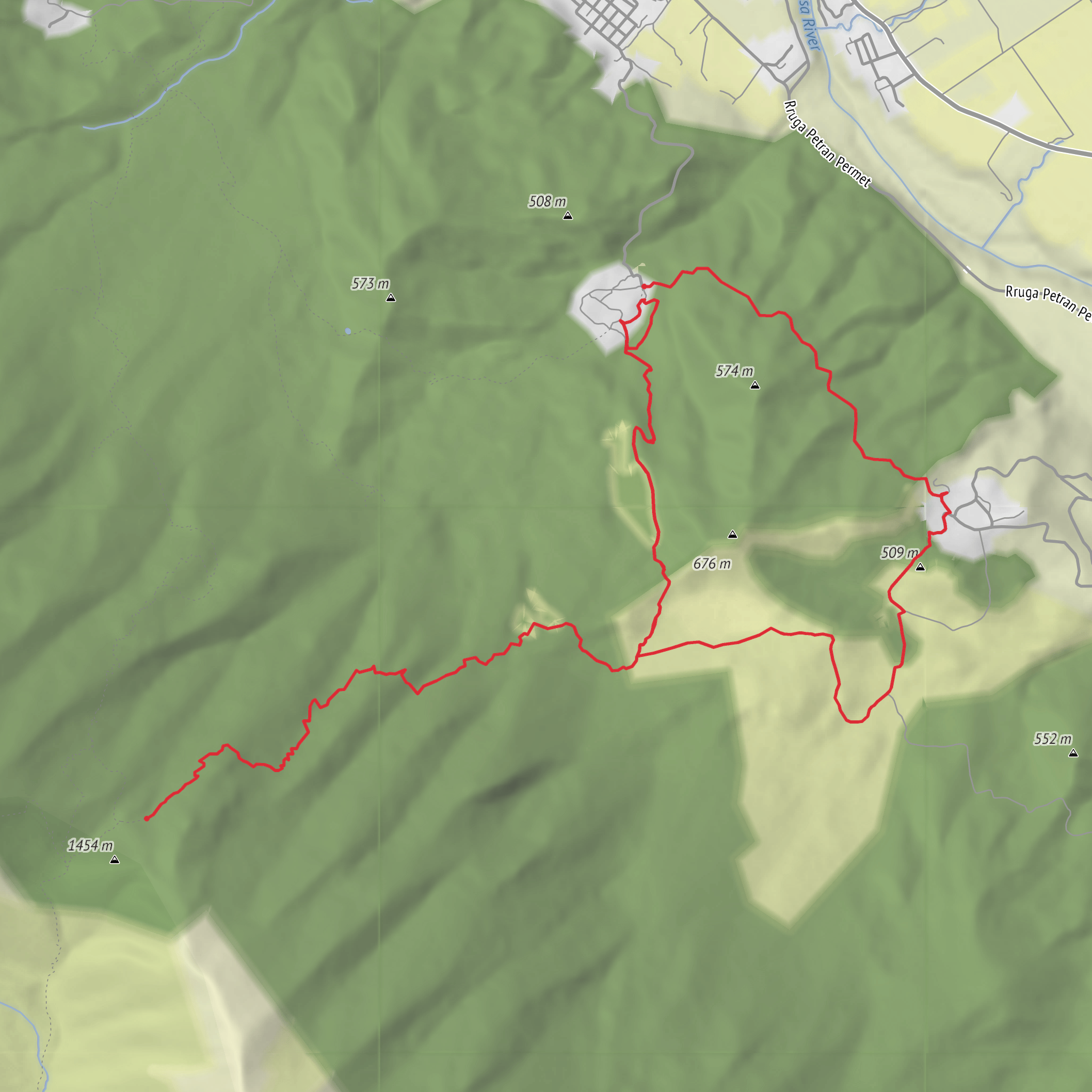 Leshnice Leuses if doable mountain peak mobile static map