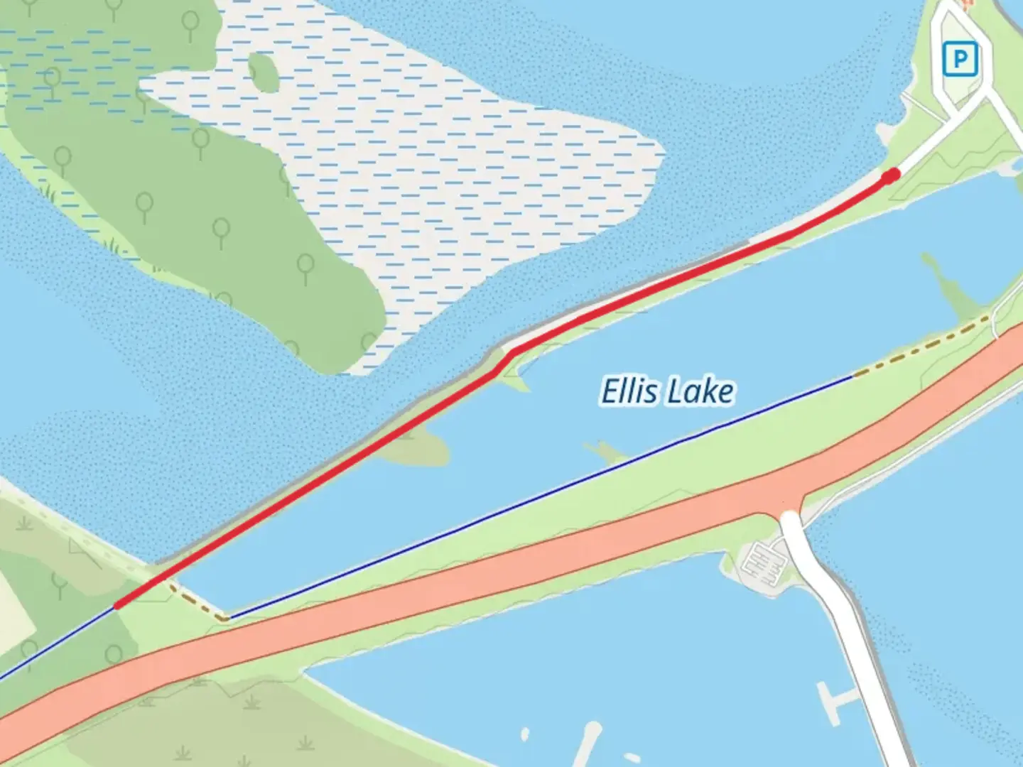 An image depicting the trail Lock and Dam Road - Mississippi River Out and Back and its surrounding area.