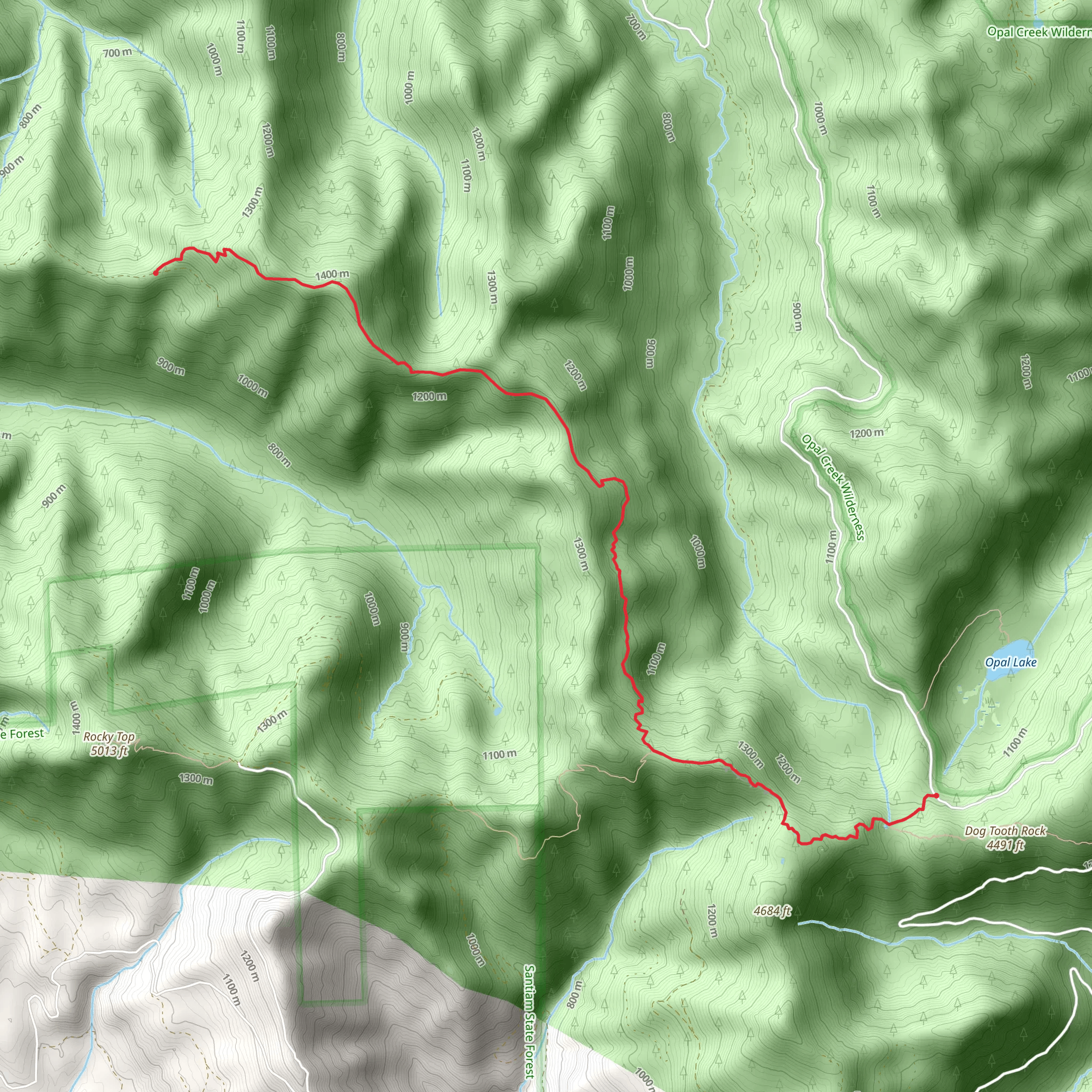 Elkhorn Ridge Trail mobile static map