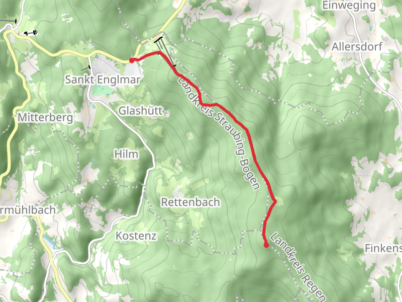Viechtacher Strasse to Hirschenstein via Mail Donau Weg