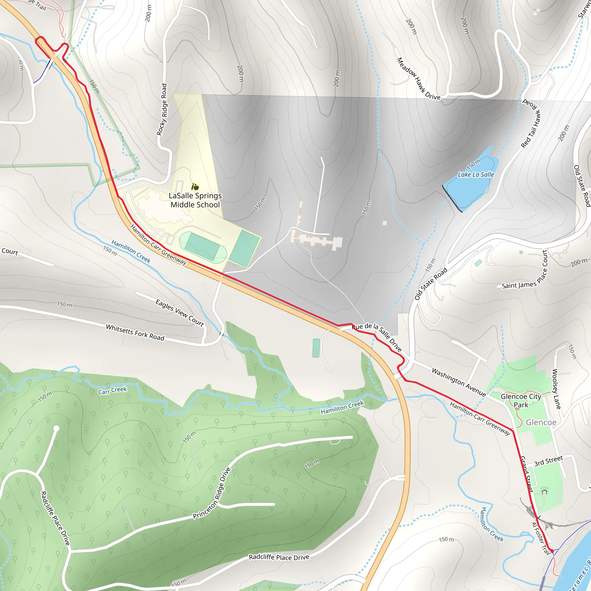 Meramec River Walk mobile static map