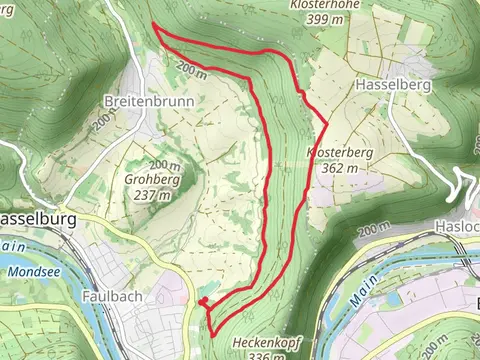 Fraenkischer Marienweg Route and Ortswanderweg Hasselberg 6