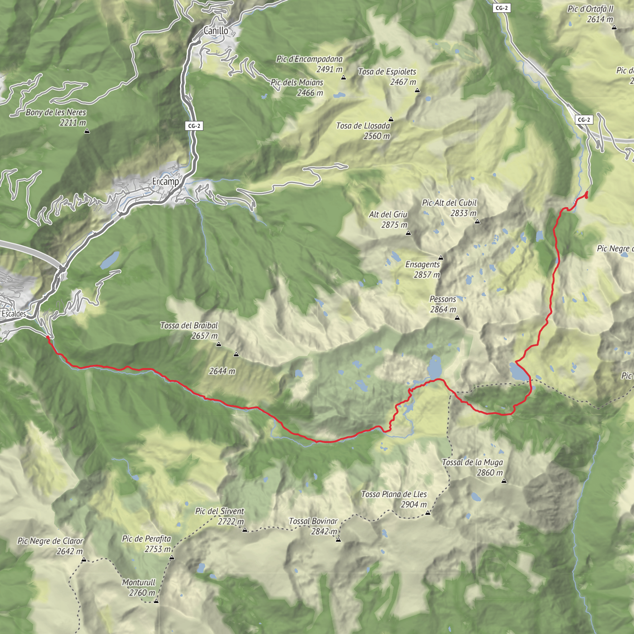 Travessia Montmalús and Madriu mobile static map