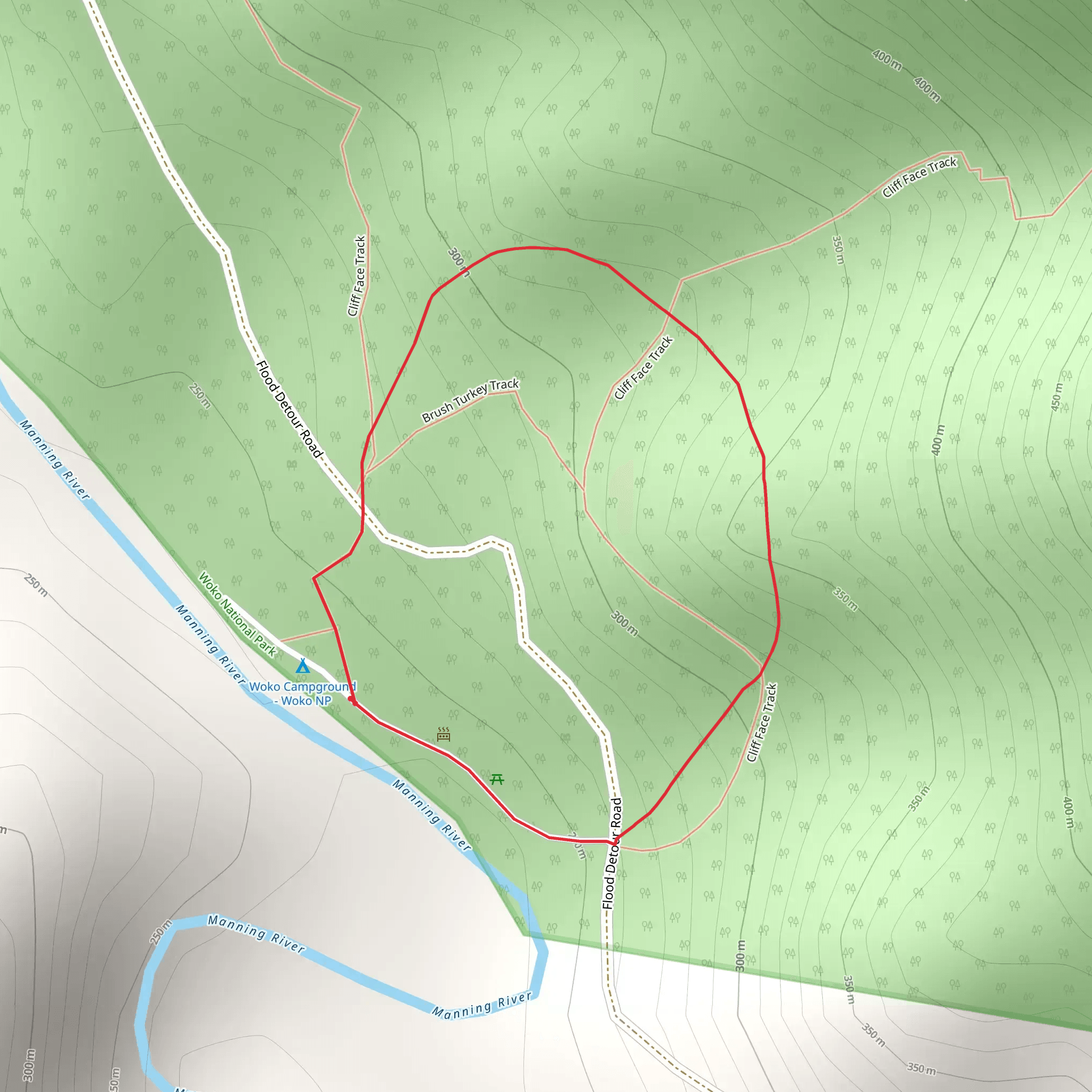 Brush Turkey Track mobile static map