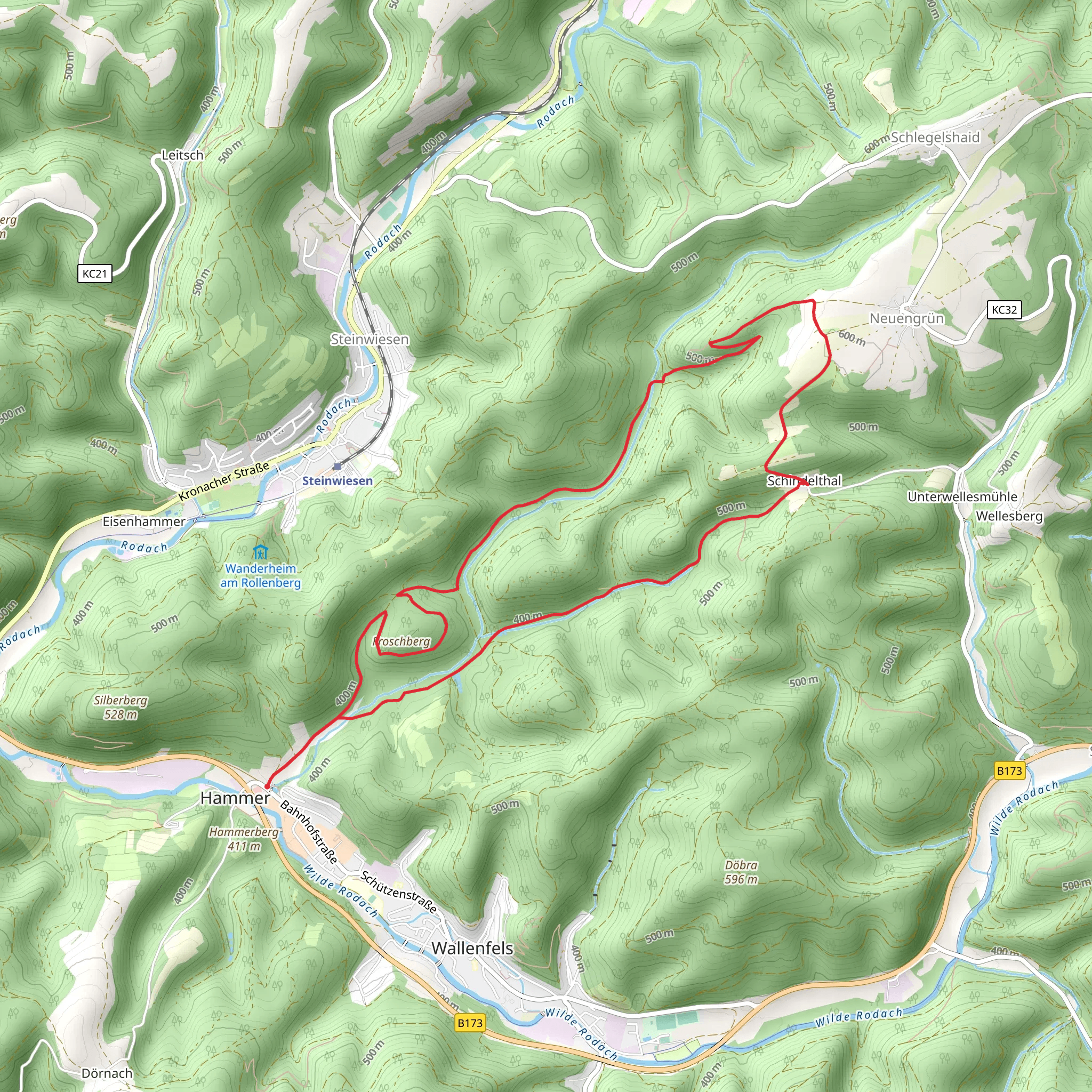 Leutnitztal Weg mobile static map