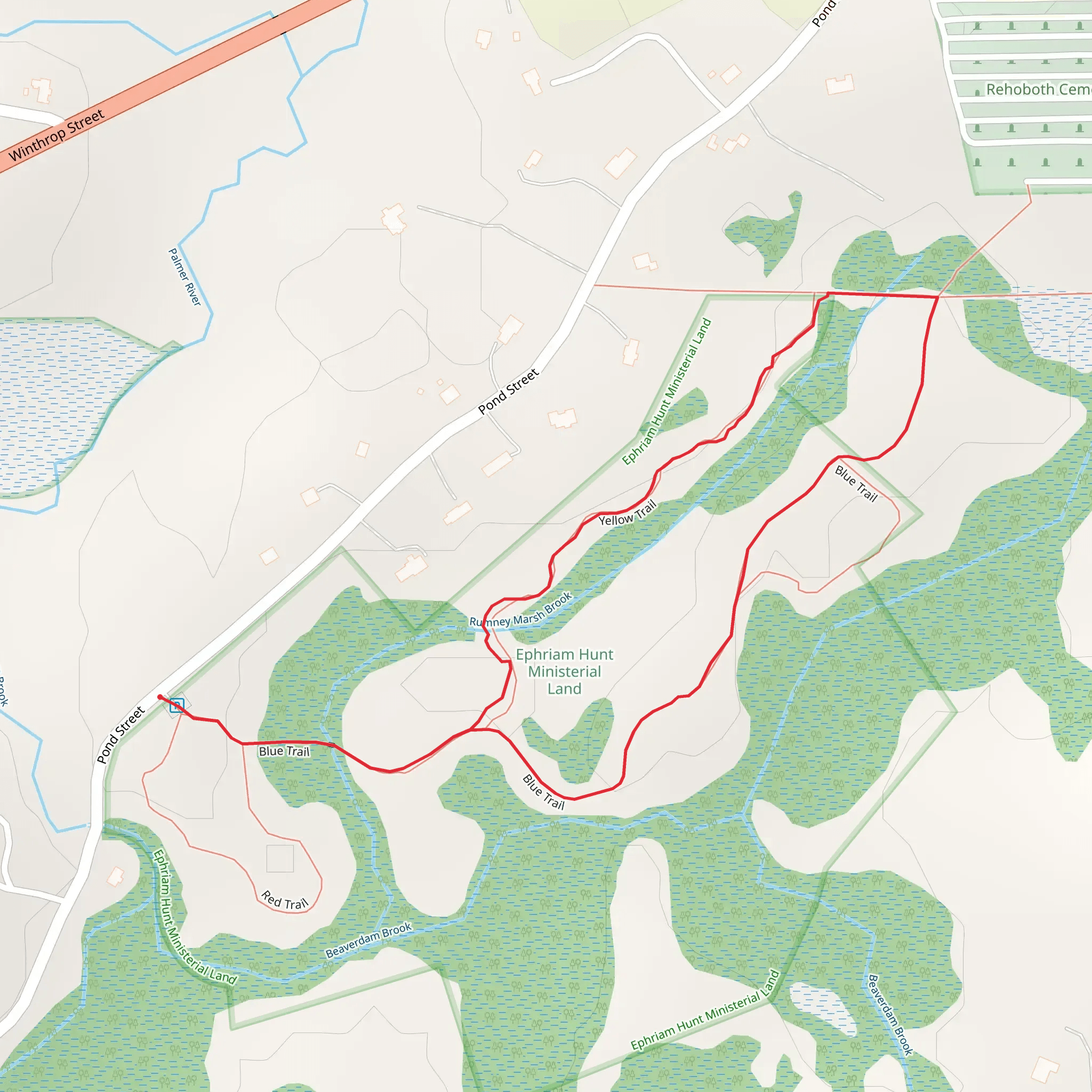Rumney Marsh Brook Loop Trail mobile static map