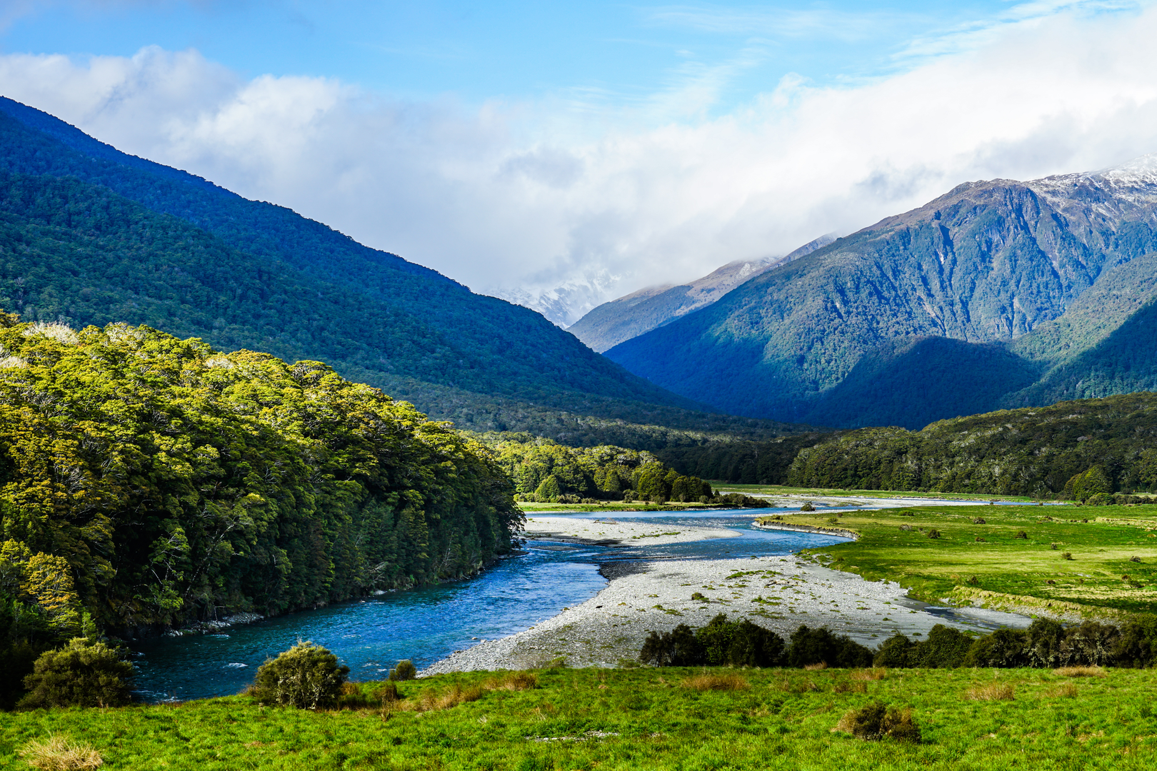 An image depicting the trail East Matukituki - Cameron Flat to Glacier Burn Track and its surrounding area.