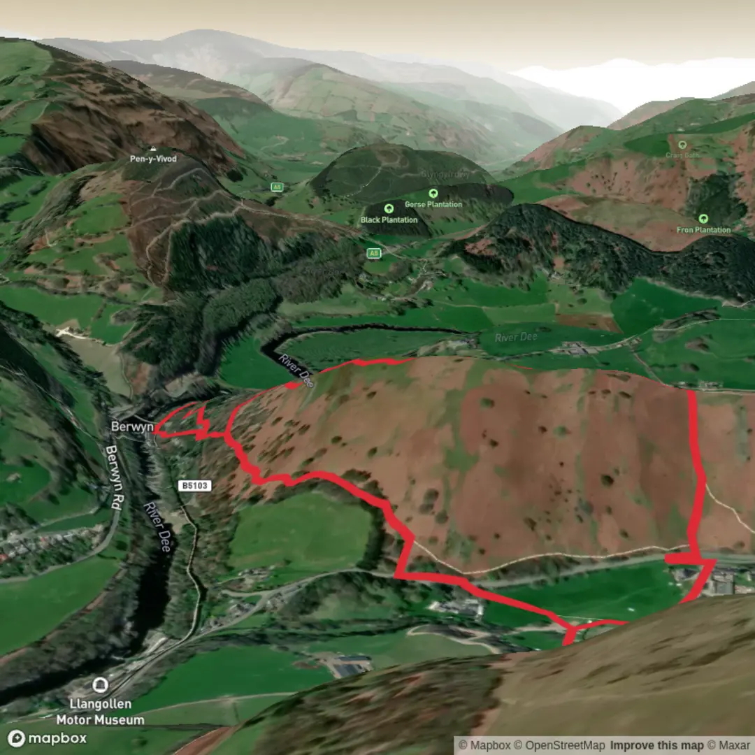 An image depicting the trail Abbey Farm to Horseshoe Falls Loop and its surrounding area.