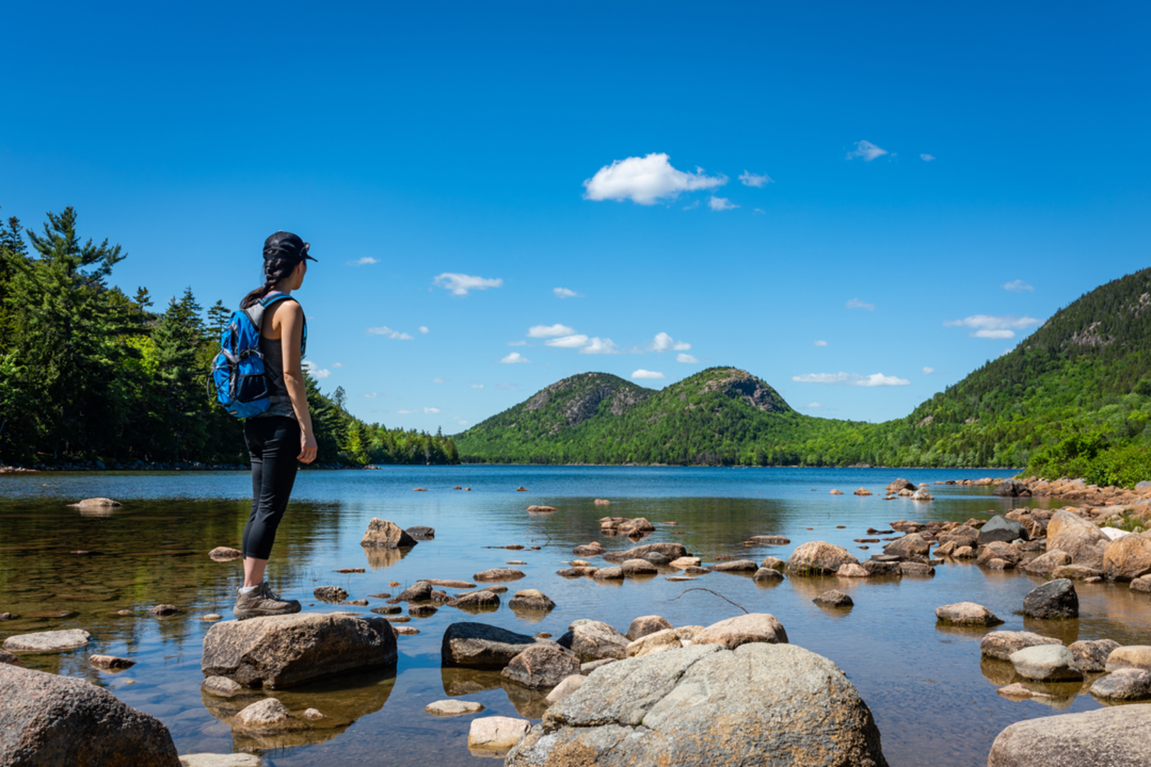 An image depicting the trail Eagle Lake, Bubble Pond and Witch Hole Pond Loop Trail and its surrounding area.