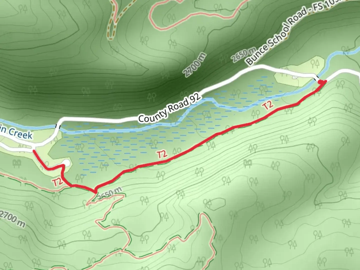 An image depicting the trail Sourdough Trail Out and Back and its surrounding area.