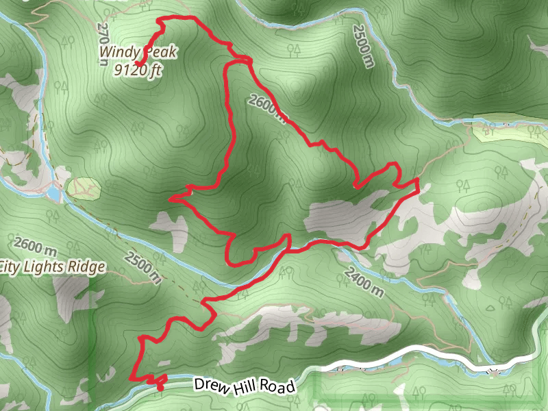 Windy Peak via Burro Loop Trail
