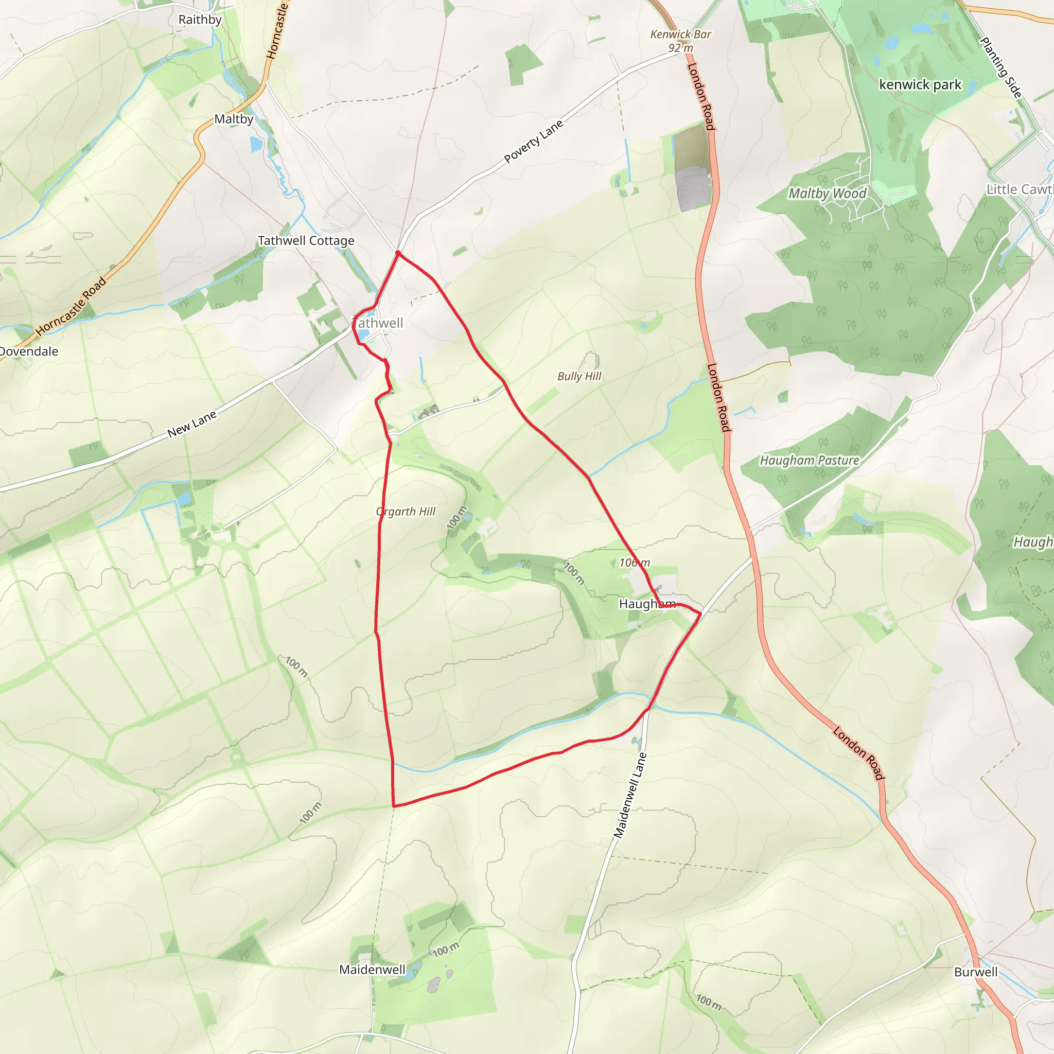 Tathwell and Haugham mobile static map