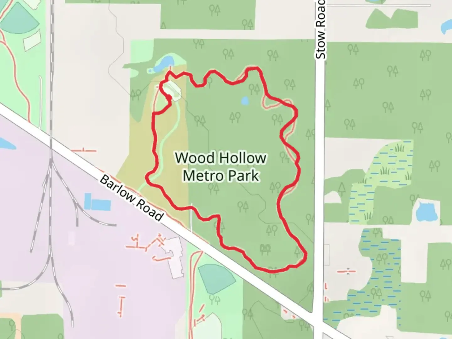 An image depicting the trail Downy Loop and its surrounding area.