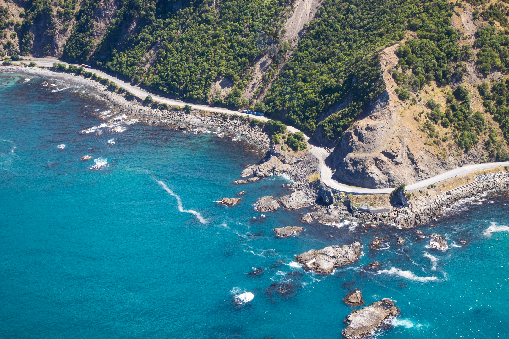 An image depicting the trail Kaikoura Peninsula Loop and its surrounding area.