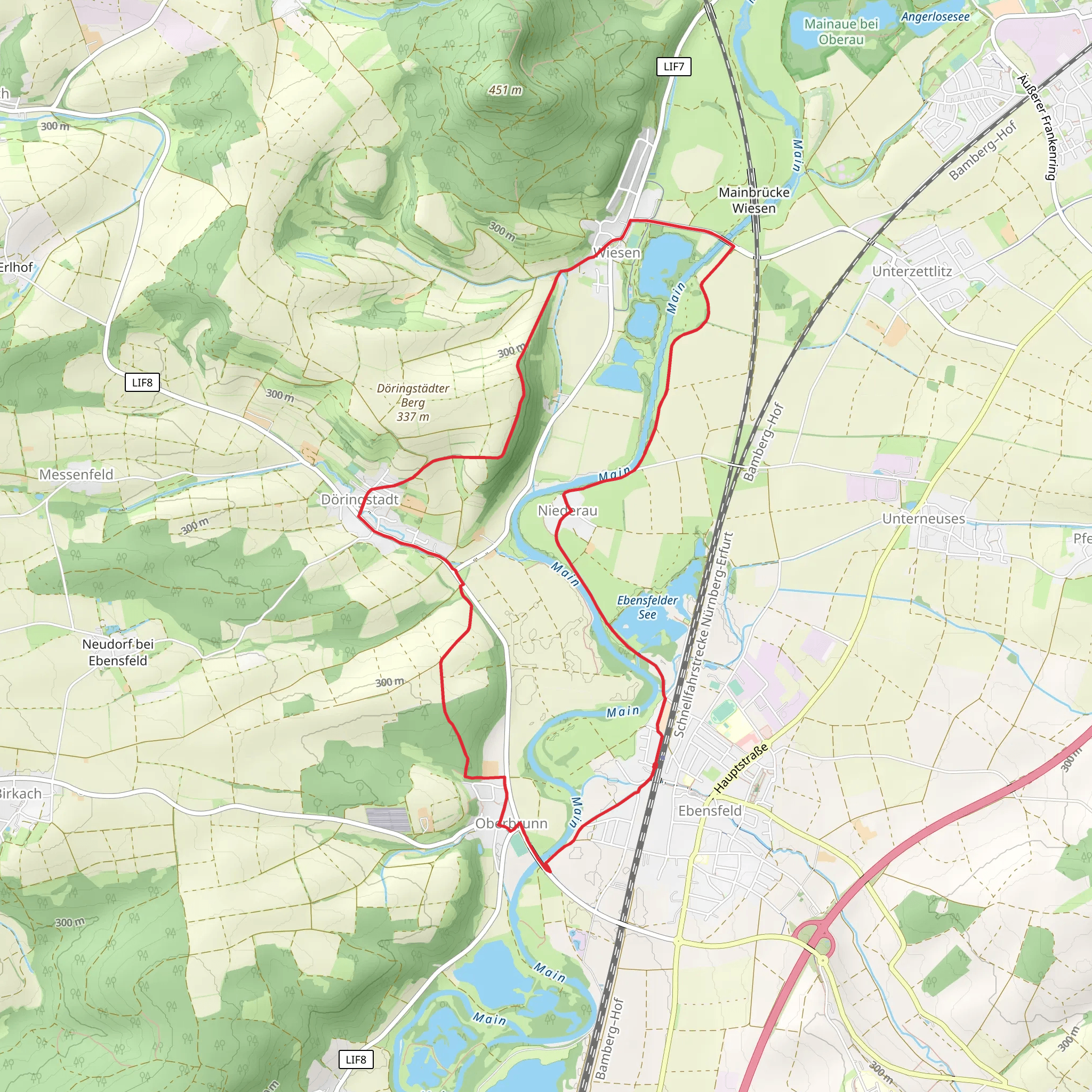 Wörthersee via Brauereiweg and Grosse Doeringstaedter Runde mobile static map