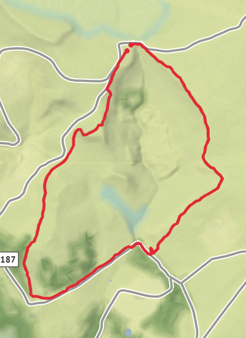 Hike on Burbage Edge Loop mobile static map
