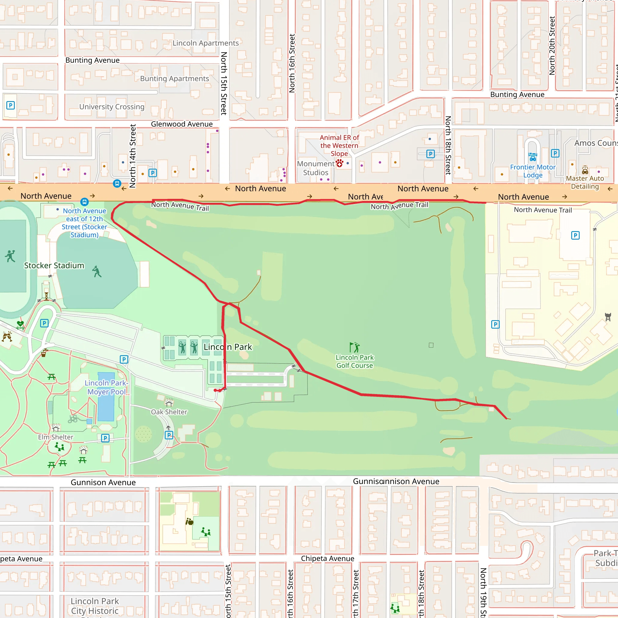 Lincoln Park Walk mobile static map